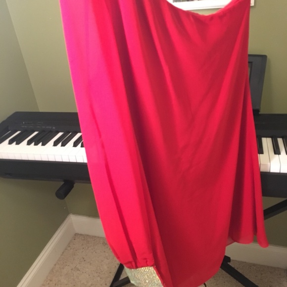 Red, one-shoulder formal/cocktail/homecoming dress - Picture 5 of 5